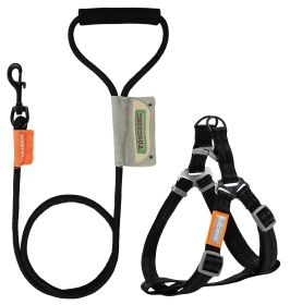 Touchdog 'Macaron' 2-in-1 Durable Nylon Dog Harness and Leash (Color: Black, size: large) Touchdog 'Macaron' 2-in-1 Durable Nylon Dog Harness and Leash (Color: Black, size: large)